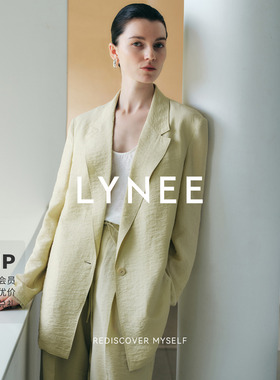 LYNEE【黑标 夏日糖果】绿色干丝西装夏季桑蚕丝混纺凉感西服外套