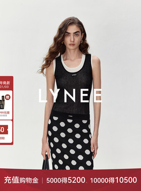 LYNEE 真两件叠穿轻薄修身针织背心女百搭无袖上衣 LGD2FSK038