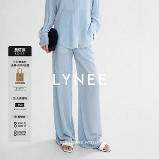 黑标 Row风百搭通勤长裤 静奢暮光 女 真丝丝绒腰贴直筒裤 LYNEE