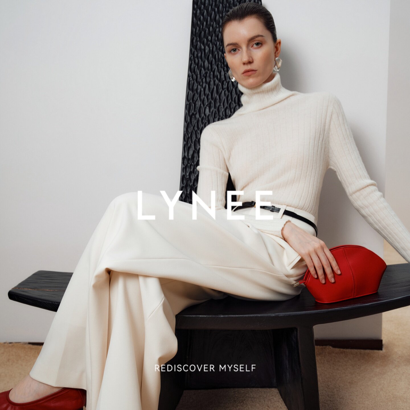 LYNEE【温软轮廓】慵懒风百搭高领羊绒衫女纯色内搭套头针织毛衣
