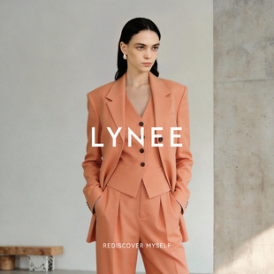 LYNEE【金标 诺丁山】意大利进口LANA面料羊毛一粒扣微收腰西装