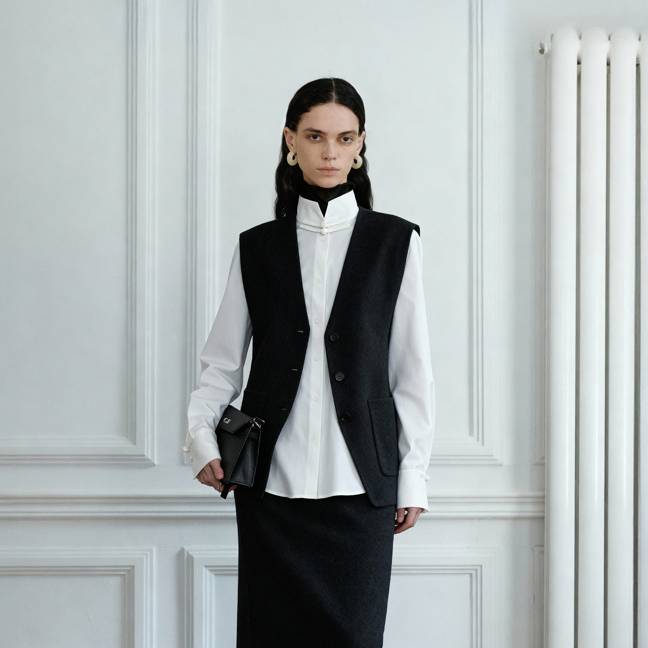 LYNEE x TORIL【轻量系列】羊毛桑蚕丝羊绒混纺轻量毛呢马甲背心