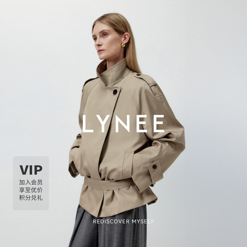 LYNEE【伦敦步调】中长款全棉风衣女2026年新款宽松休闲夹克外套