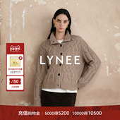 设计感休闲毛衣外套 LYNEE 老钱风羊绒纽花开衫 LGD2FAK180