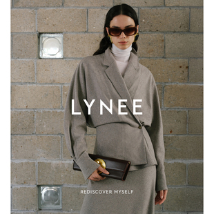 巴黎回响 连肩袖 精纺羊毛西装 新中式 围裹外套女冬 领衬衫 LYNEE