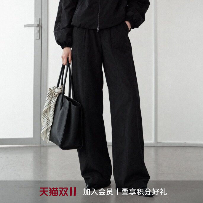 LYNEE【松露】加绒加厚北方一条过冬运动休闲裤女 下脚可抽绳