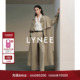 精纺羊毛卡其色风衣女高级感立领轻量长款 露水 外套 黑标 LYNEE