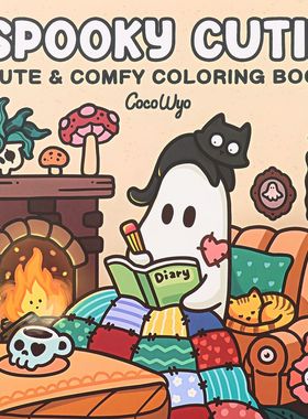 现货跨境新品填色书着色书CUDDLE CUTIES儿童青少年涂色本着色本