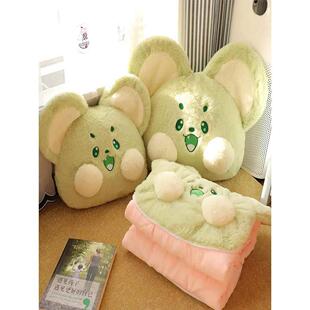加厚抱枕被子两用二合一折叠汽车载枕头被办公室午睡毯子靠枕 四季