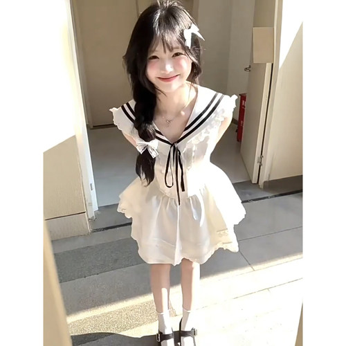 海军领学院风连衣裙子女夏季