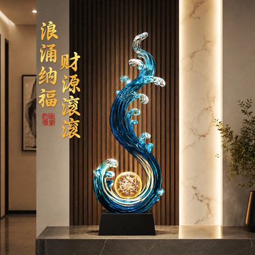 风生水起玄关装饰电视柜壁龛摆件
