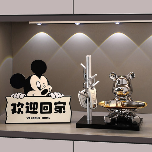 暴力熊钥匙收纳置物架玄关摆件