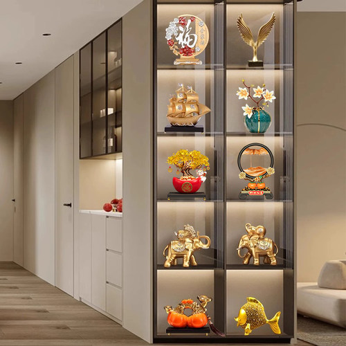 城岸沐语客厅玻璃酒柜装饰品摆件