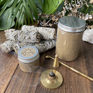 sage white 瑜伽香薰净化空间 美国加州白鼠尾草粉塔香diy 趣森