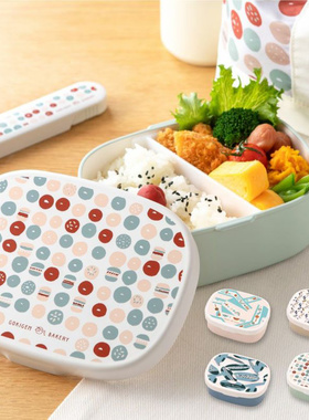 IROHA GOKIGEN面包系列便当盒饭盒筷子收纳袋套装清新便携收纳盒