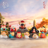 大美术馆 小神仙财神摆件可爱月老菩萨增长天王桌面手办生日礼物