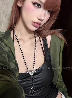 暗黑系甜酷少女锁骨链