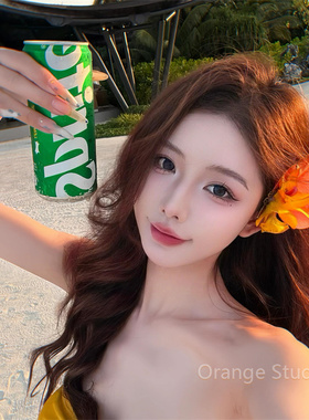 超仙黄色蝴蝶兰花朵发夹