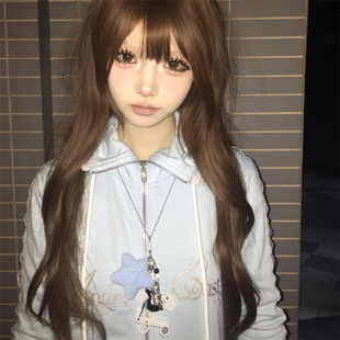 Y2K古早辣妹音符毛球钥匙扣项链女甜酷小众亚文化长款毛衣链包挂