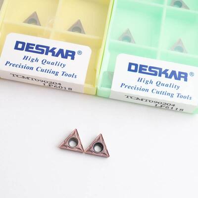 DESKAR戴斯卡三角车刀刀片TCMT090204 LF6018/6118不锈钢镗孔刀粒