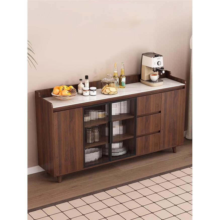 【香港澳门包邮】实木岩板餐边柜落地储物柜客厅置物柜北欧厨房茶,住宅家具,餐边柜,淘宝优惠券,粉丝福利购,淘宝优惠卷