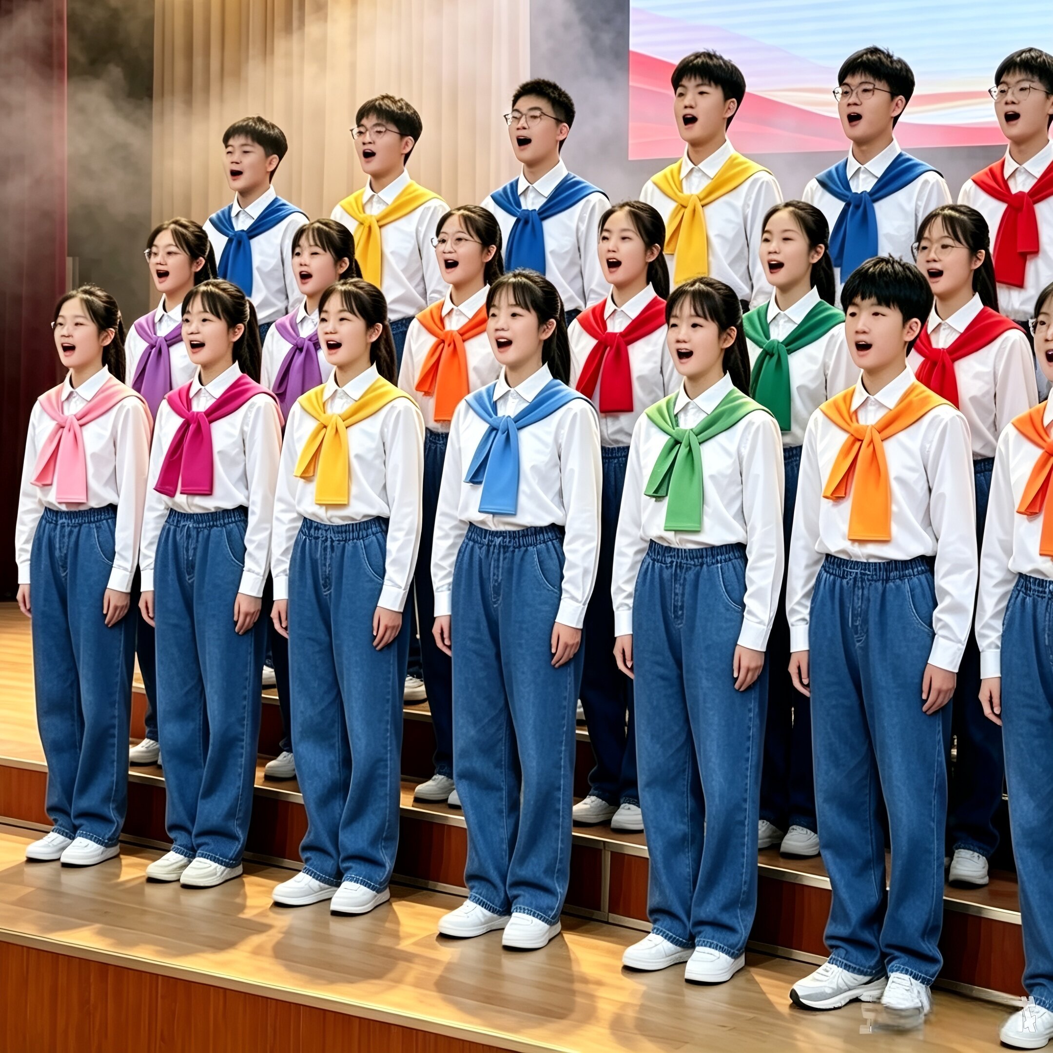 国庆中小学生合唱朗诵爱国演出服