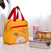 时尚 高颜值卡通保温饭盒包上班族小众可爱便当包手提袋轻便手提包