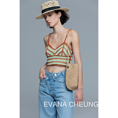 EvanaCheung澳洲品牌 【璀璨人生黄金/蓝宝石版】手工编织包