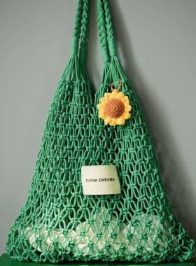 【正品】澳洲设计师品牌EvanaCheung【麦田系列】向阳花针织包