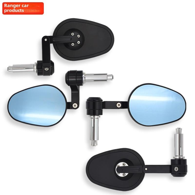 适用闪300灰石奔达金吉拉GV300覆古摩托改装椭圆折叠手把后视镜龙