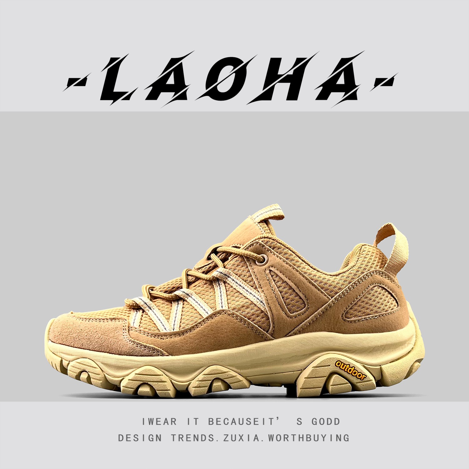 实拍外贸四季男女透气网面鞋登山防滑攀岩旅游鞋专业徒步运动鞋