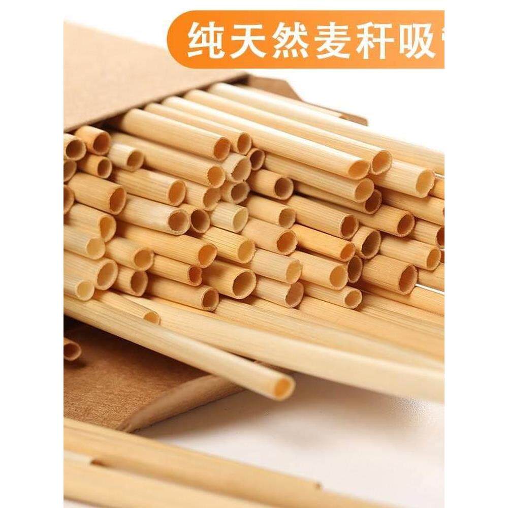 管子一次性环保可降解吸管细吸管麦秆芦苇独立装饰手工麦橞杆加长
