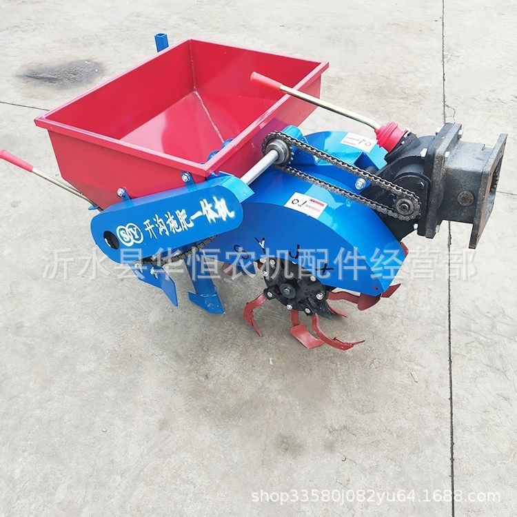 手扶拖拉机开沟施肥回填一体机果园施肥机多功能小型果园开沟施肥