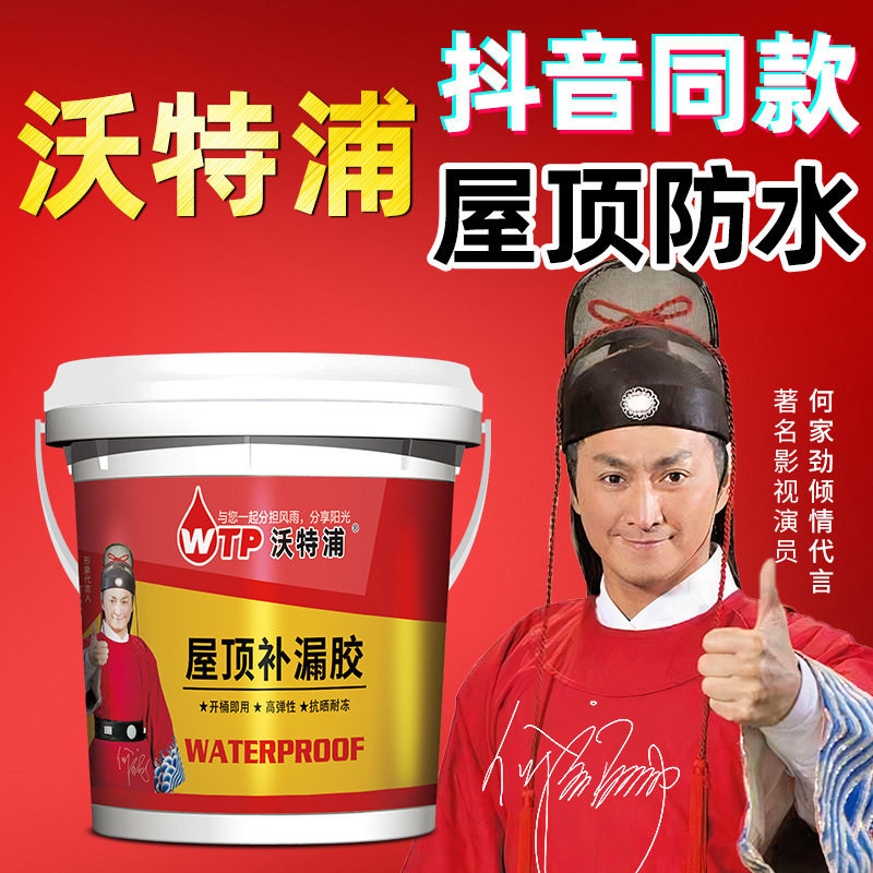 防水涂料100斤/桶展昭代言房顶楼顶屋顶屋面聚氨酯补漏胶