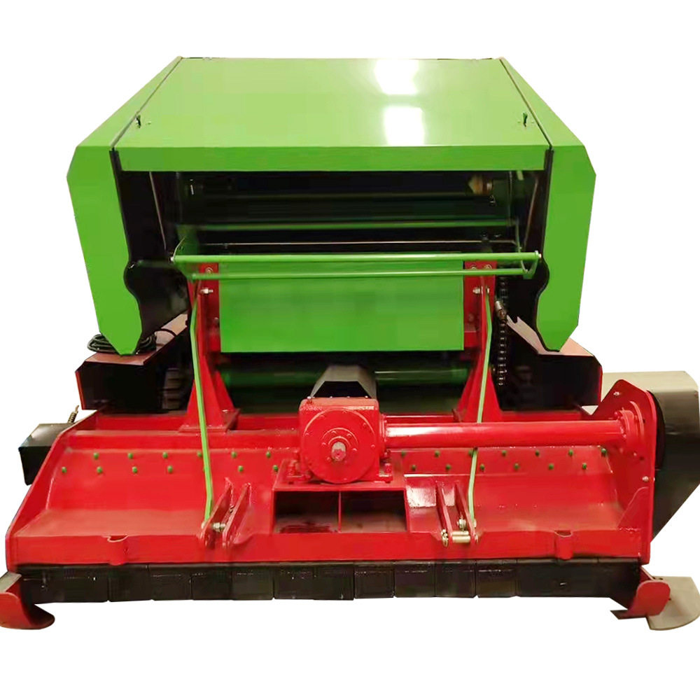 青储打包机稻草饲料玉米秸秆粉碎打包机包膜捡拾粉碎一体打捆机
