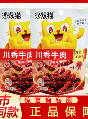 沙发猫牛肉干肉质紧实香味四溢