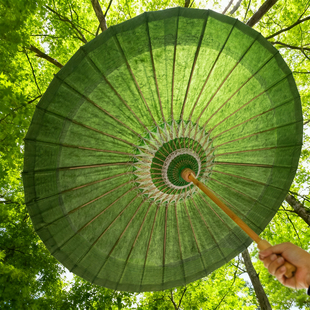 古法玄青绿云龙油纸伞 双非遗传统中国风纯手工制作防雨防晒防水