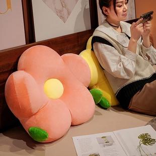 ins风花朵靠垫靠枕椅子靠背腰靠办公室护腰神器腰垫抱枕座椅腰枕