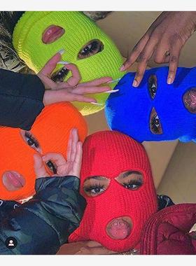 3 Hole Beanie Full Face Cover Balaclava Mask Ski Knitte Mask
