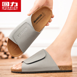 回力拖鞋男士凉拖2024新款户外穿软木一字拖防滑轻便沙滩勃肯男鞋