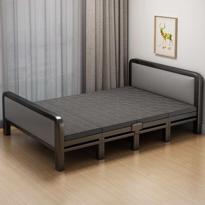 折叠床单人床家用成人简易床宿舍午休小床出租屋双人加固硬板铁床