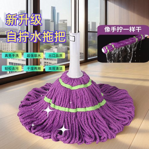家用拖把免手洗墩布一拖净