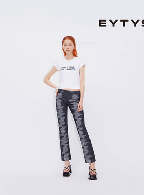 【特价5折】EYTYS牛仔裤Eclipse波浪印花低腰牛仔裤 25男女同款