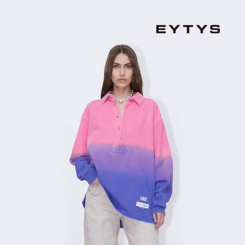 【特价5折】EYTYS衬衫Canberra渐变半开襟长袖衬衫 秋季男女同款