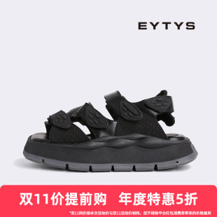 特价 黑色牛皮休闲凉鞋 5折 Quest时尚 男女同款 EYTYS凉鞋