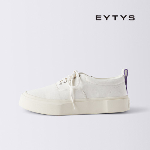 EYTYS小白鞋纯色系带低帮帆布鞋