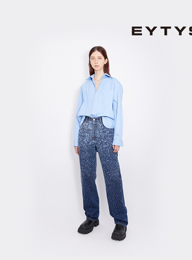 EYTYS牛仔裤Benz复古碎片纹宽松牛仔裤 春季男女同款
