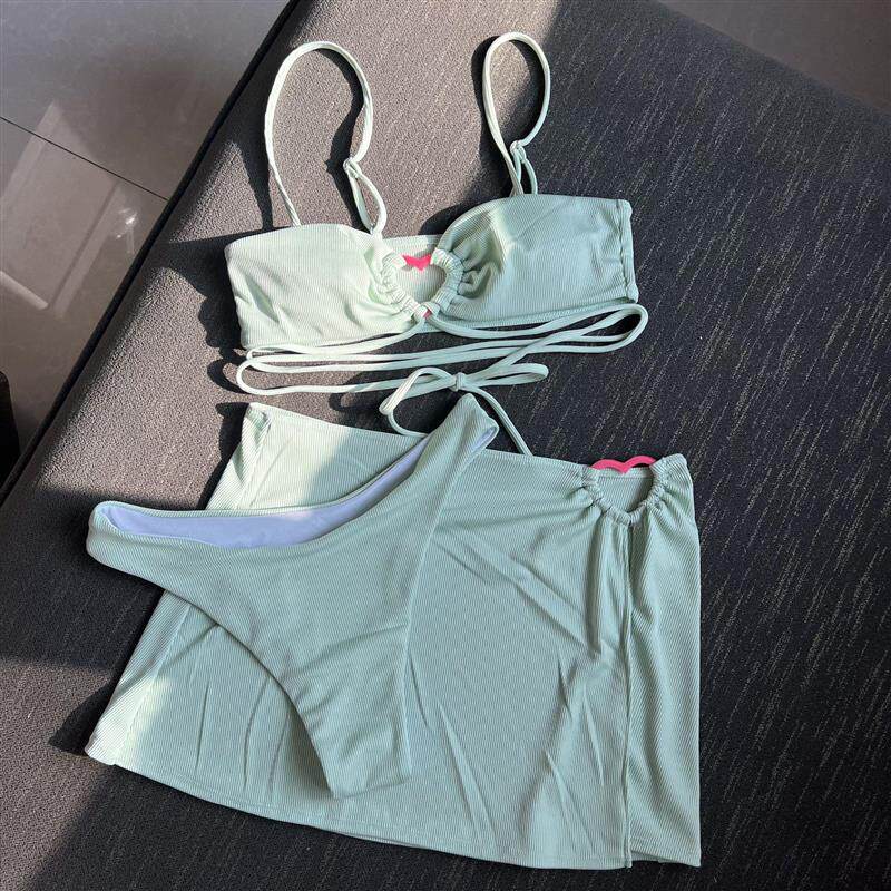 欧美女士泳衣纯色三件套泳装比基尼Three-piece swimsuit Bikini