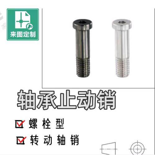轴承止动销螺栓型BKT21 BKT22BKT26BKT21-D8-H11-L20-F15转动轴销