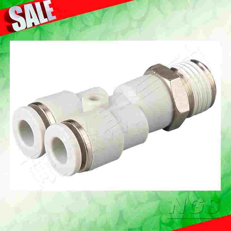 白色镀镍外丝插管接头PX APX BPX4/6/8/10/12/16-M5/01/02/03/04